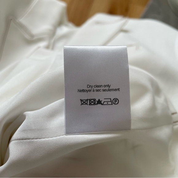 VERONICA BEARD Cosmo Dickey Off White Brown Contrast Topstitching Jacket Size 16 - Picture 10 of 14